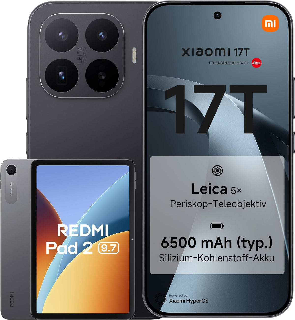 XIAOMI 17T 12+256G Violet Bundle Redmi Pad 2 9.7 4+64GB Gray