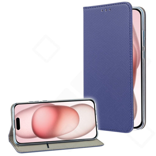 Bookcase Basic Magnetic für Apple iPhone 15 Plus – PU Leder mit Kartenfach