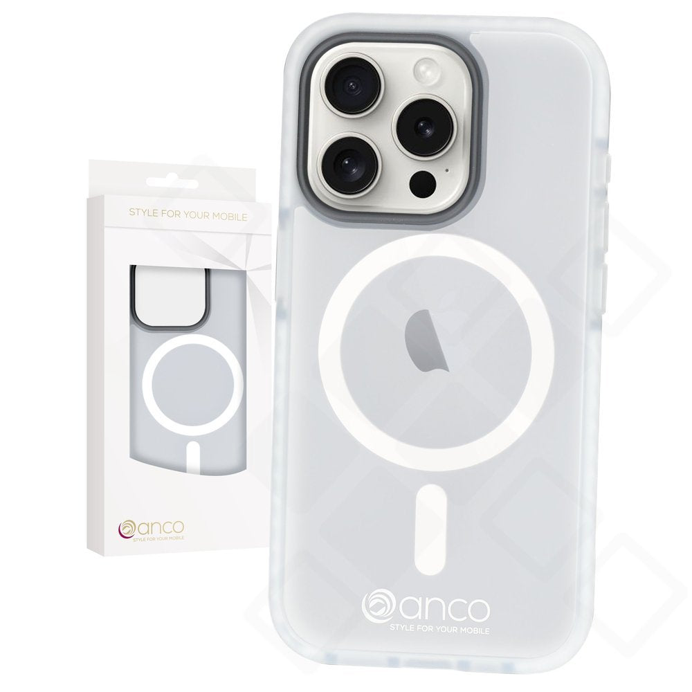 anco Magnetic Protect Case MagSafe Hülle für Apple iPhone 15 Pro Max – Stoßfestes Schutzcase Frost Cover