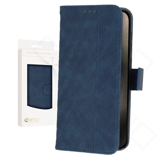 anco Bookcase Geometric iPhone 15 Pro – PU Leder Hülle mit Kartenfach