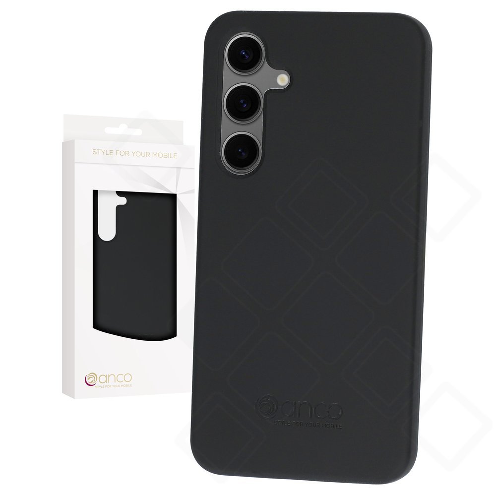 anco Liquid Silicone Case Galaxy S24+ – Seidenweiches Schutzcase Schwarz & Dark Blue