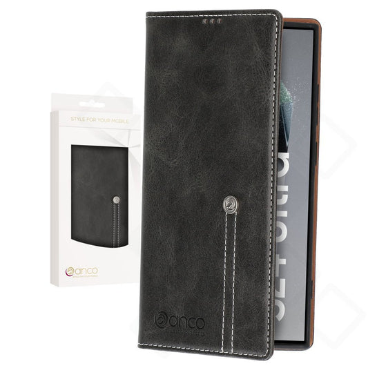Samsung Galaxy S24 Ultra Lederhülle mit Kartenfach – anco Bookcase Phoenix | Rundumschutz