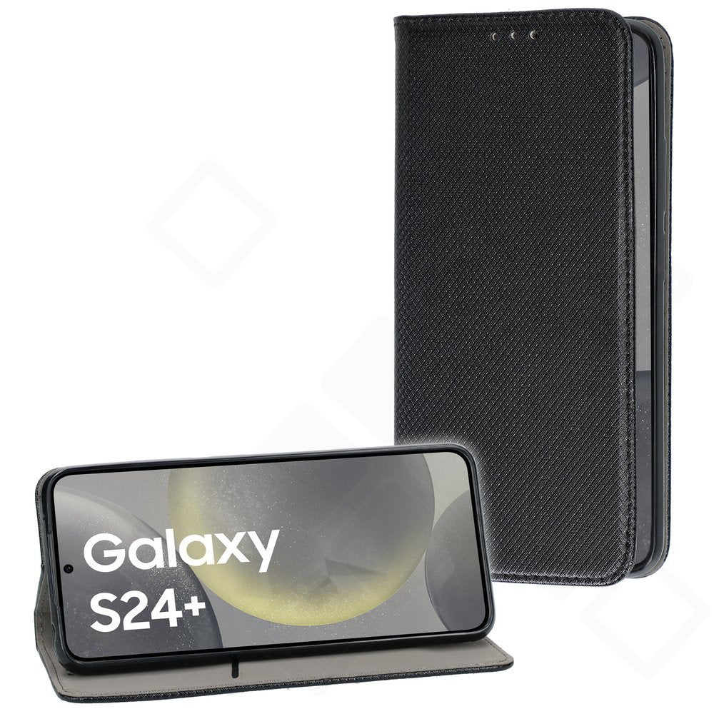 Basic Bookcase Magnetic für Samsung Galaxy S24+ – PU Leder Hülle mit Kartenfach