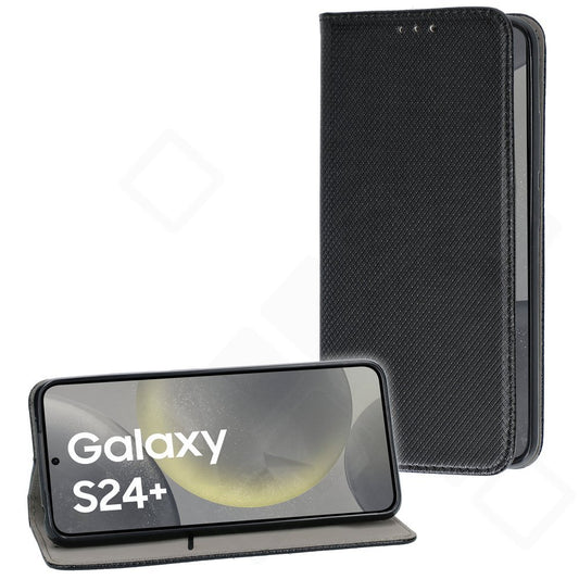 Basic Bookcase Magnetic für Samsung Galaxy S24+ – PU Leder Hülle mit Kartenfach