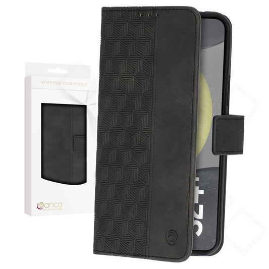 anco Bookcase Geometric für Samsung Galaxy S24+ – PU Leder Hülle mit Kartenfach