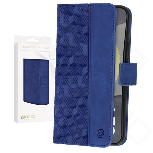 anco Bookcase Geometric für Samsung Galaxy S24+ – PU Leder Hülle mit Kartenfach