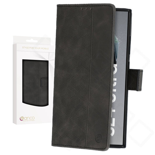 anco Bookcase Geometric für Samsung Galaxy S24 Ultra – PU Leder Hülle mit Kartenfach