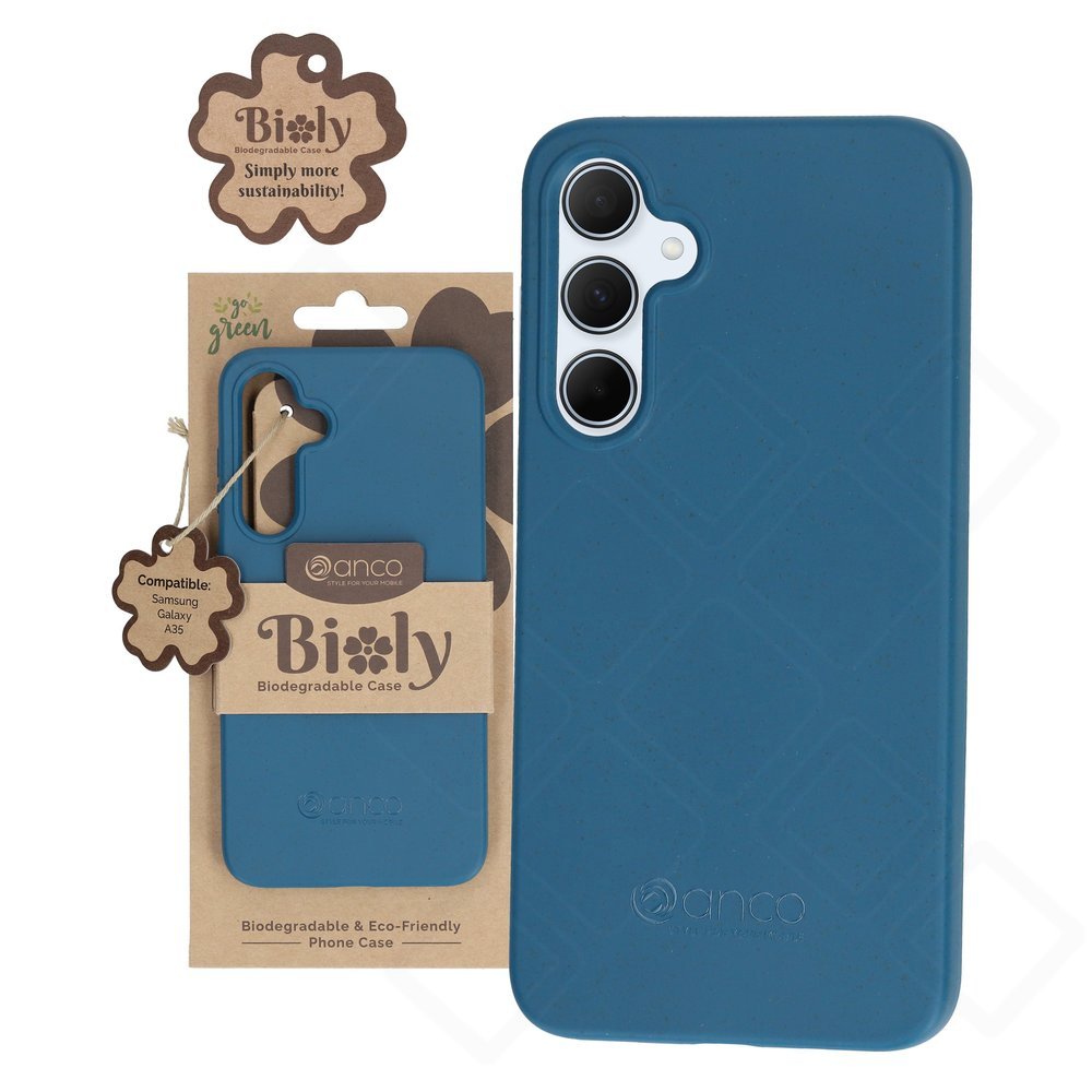 anco Bioly Case Samsung Galaxy A35 5G – Nachhaltige Hülle Blau