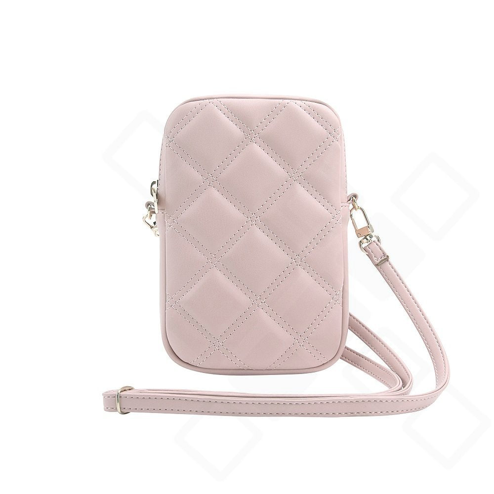 Guess PU Quilted 4G Metal Logo Wallet – Premium Umhängetasche mit Reißverschluss für Smartphone