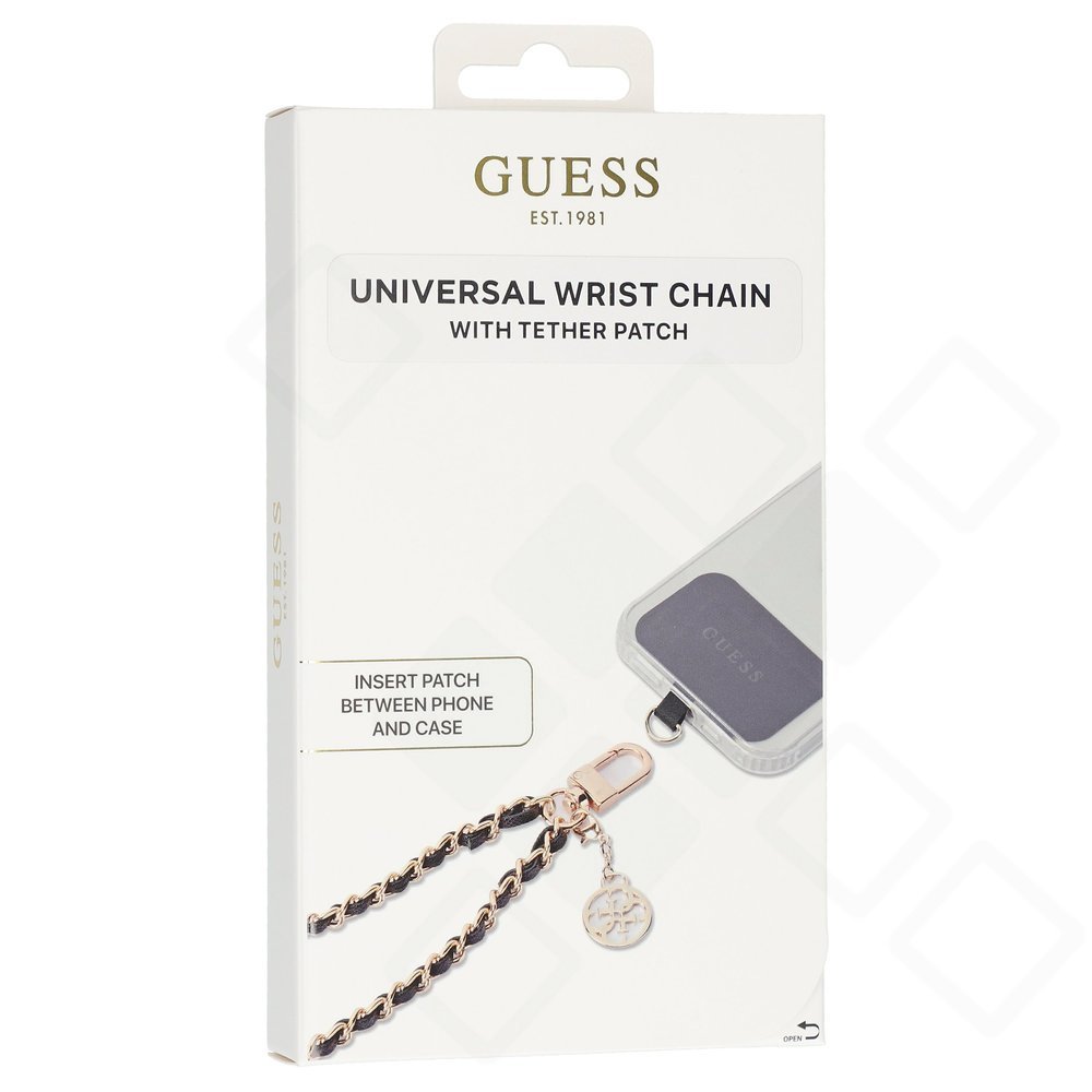 Guess Saffiano Chain 4G Charm Universal Handyband – Schwarz