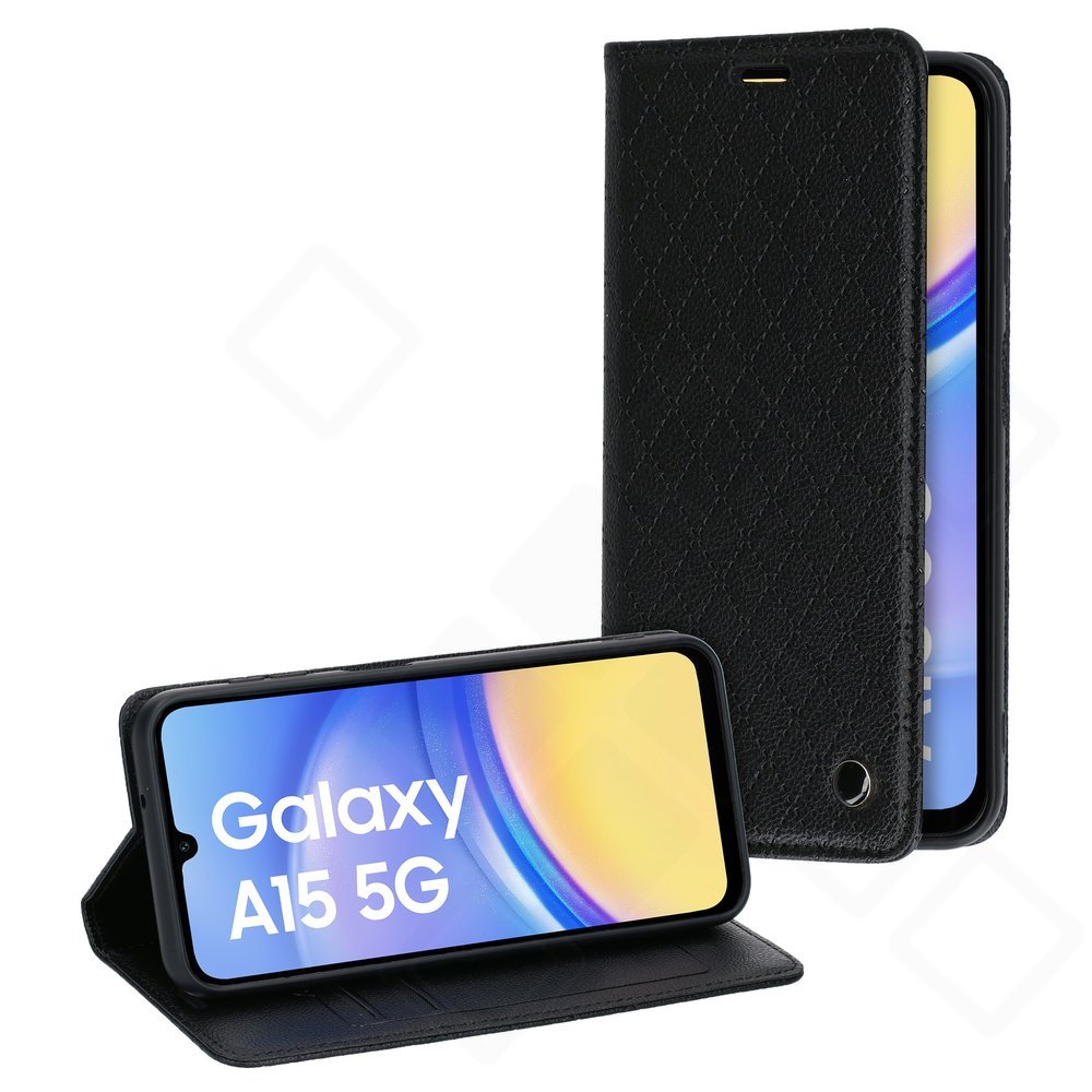 Bookcase Style Magnetic für Samsung Galaxy A15 / A15 5G (Karo-Muster)