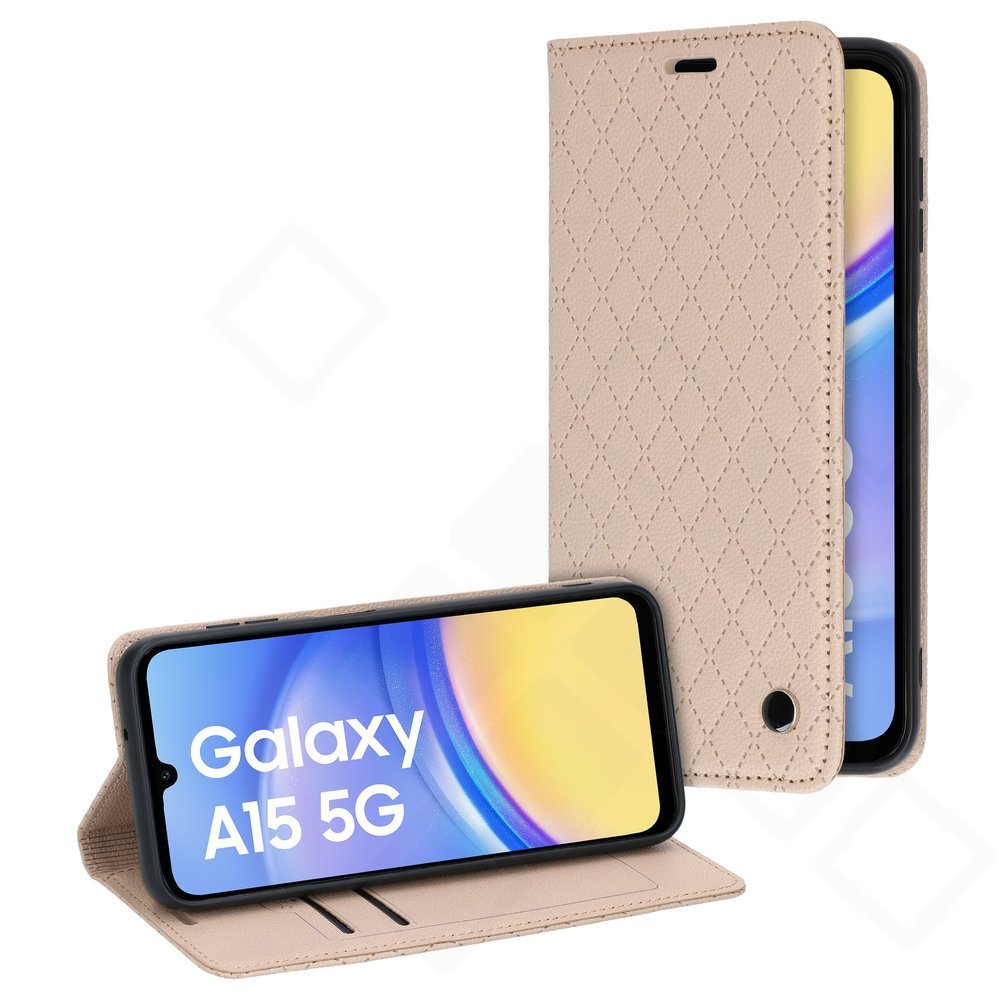 Bookcase Style Magnetic für Samsung Galaxy A15 / A15 5G (Karo-Muster)