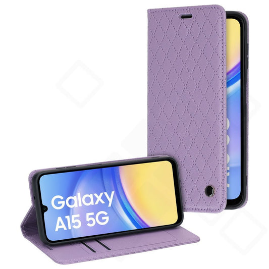 Bookcase Hülle mit Kartenfach für Samsung Galaxy A15 / A15 5G – Magnetic PU Leder