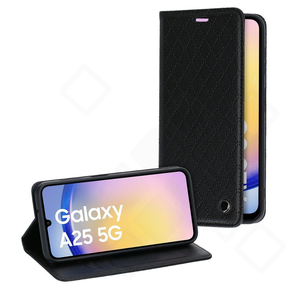 anco Bookcase Style Magnetic Samsung Galaxy A25 5G – PU Leder Hülle mit Kartenfach