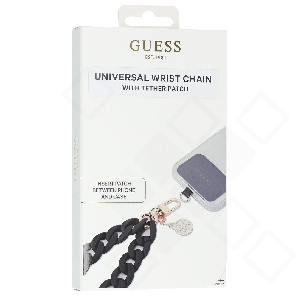 Guess Universal Wrist Chain Hand Strap | 4G Charm Handgelenkband Schwarz & Rosa