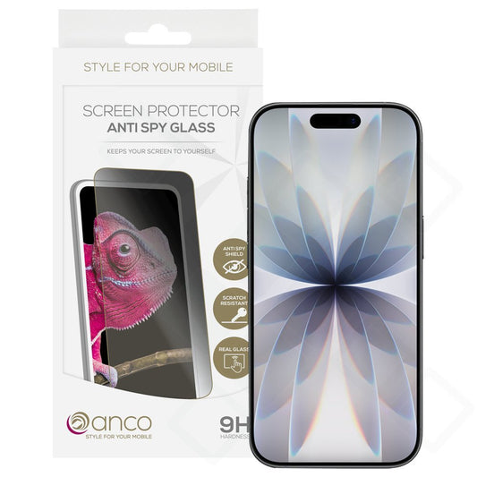 anco Privacy Panzerglas für iPhone 16 Pro / 17 / 17 Pro – 9H Anti-Spy Displayschutz