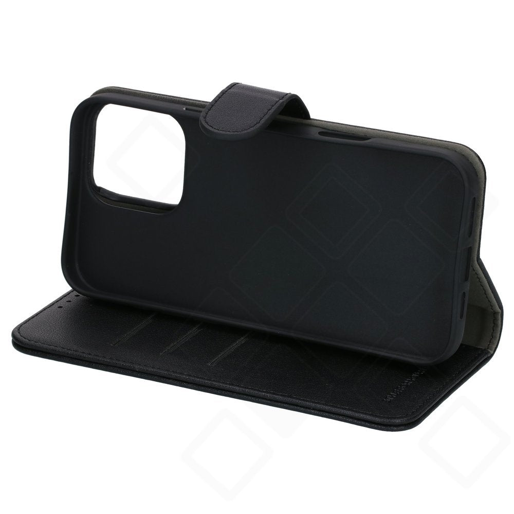 anco Basic Bookcase für Apple iPhone 16 Pro – PU Leder Hülle mit Kartenfach