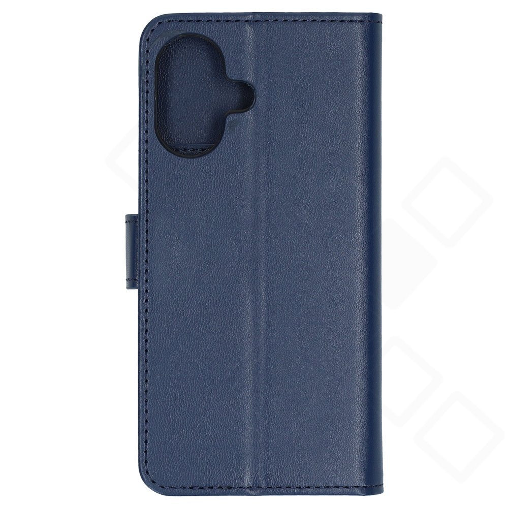 anco Basic Bookcase für iPhone 16 – blaue Hülle mit Karten- und Geldscheinfach