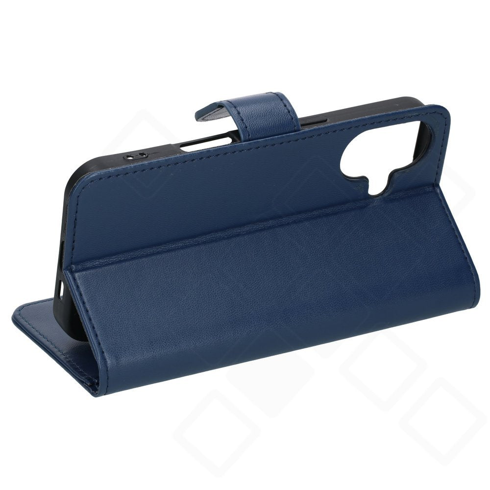 anco Basic Bookcase für iPhone 16 – blaue Hülle mit Karten- und Geldscheinfach