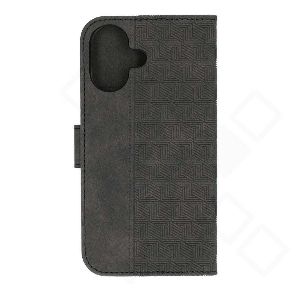 anco Bookcase Geometric für Apple iPhone 16 – PU Leder Hülle mit Kartenfach