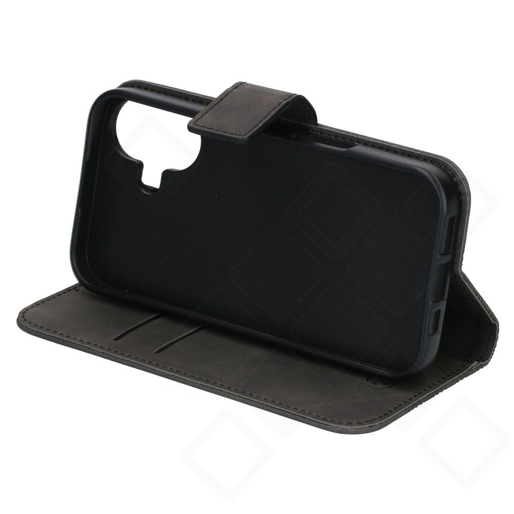 anco Bookcase Geometric für Apple iPhone 16 – PU Leder Hülle mit Kartenfach