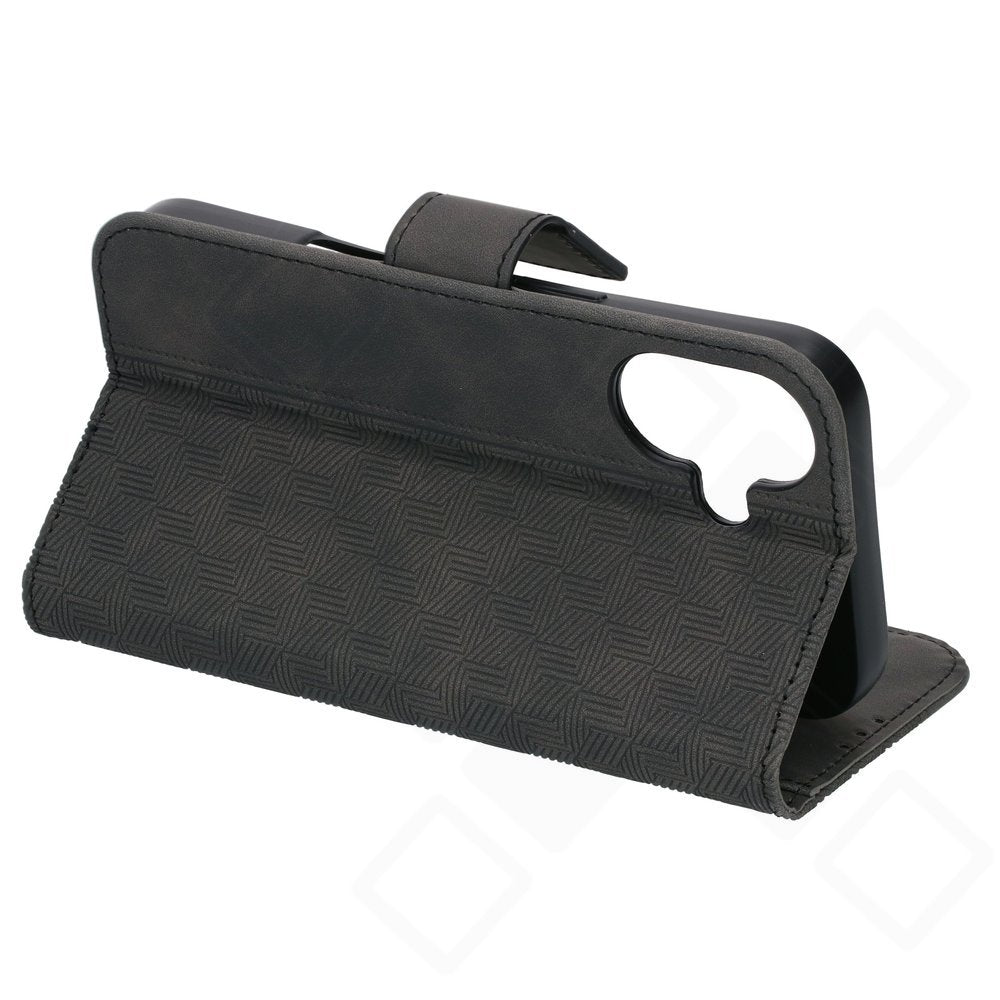 anco Bookcase Geometric für Apple iPhone 16 – PU Leder Hülle mit Kartenfach