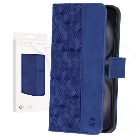 anco Bookcase Geometric für Apple iPhone 16 – PU Leder Hülle mit Kartenfach
