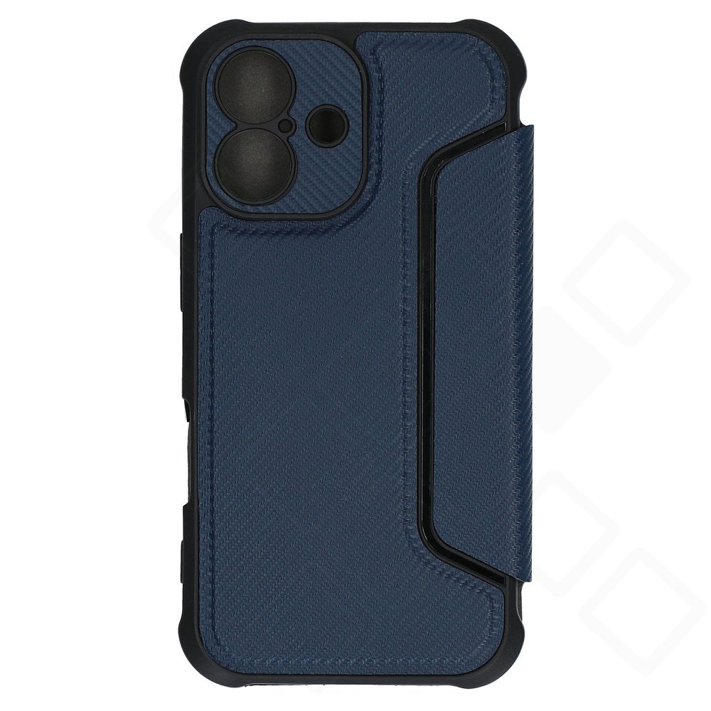 anco Bookcase Carbon Look für Apple iPhone 16 – Schwarz