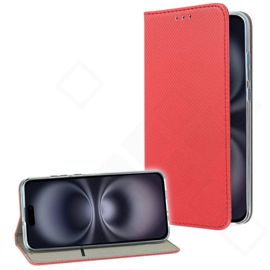 anco Basic Magnetic Bookcase für Apple iPhone 16 Plus – PU Leder Hülle mit Kartenfach