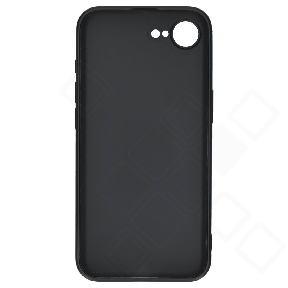 Schwarzes anco Dark Case für iPhone 16e und 17e – Rückansicht