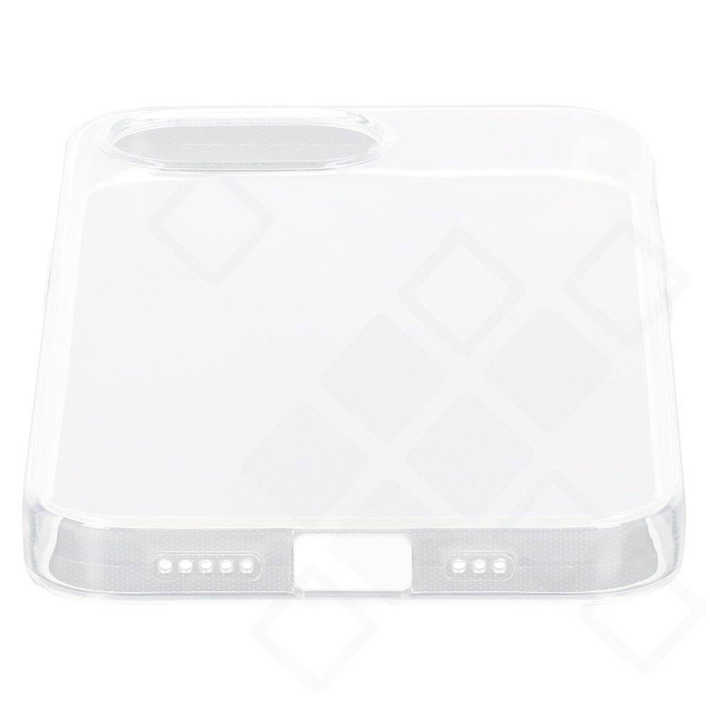 Transparentes anco Super Slim Case für iPhone 16e und 17e – Rückansicht