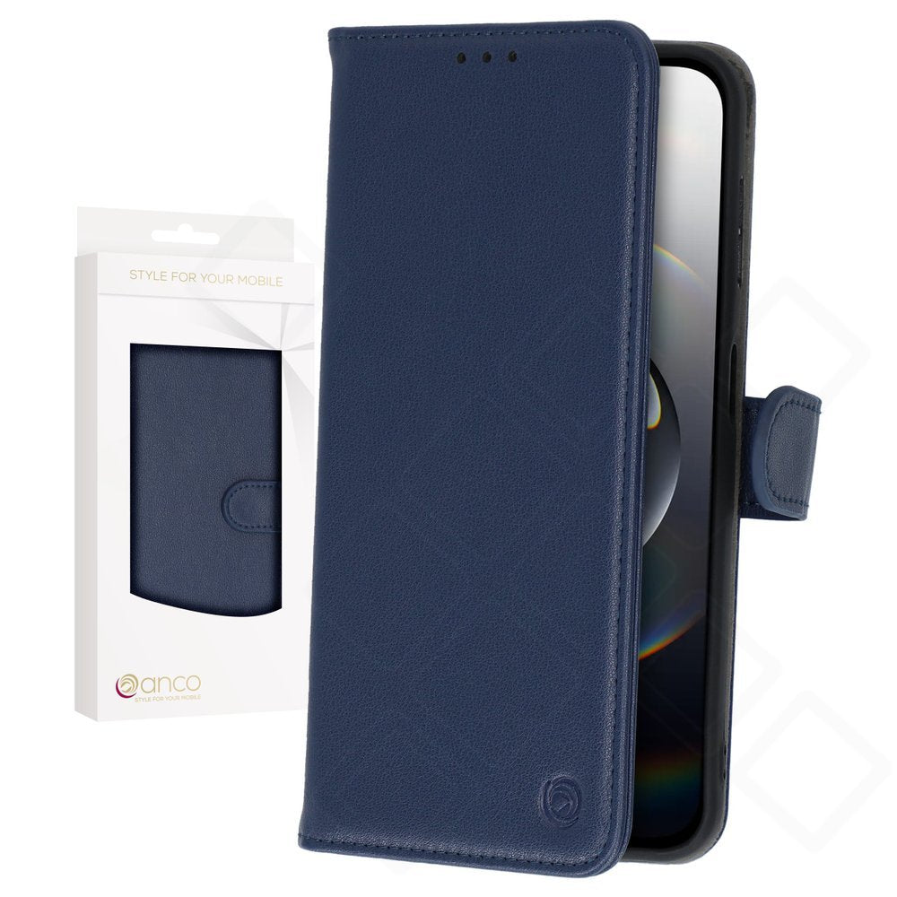 anco Basic Bookcase für Apple iPhone 16e / 17e – PU Leder Hülle mit Kartenfach