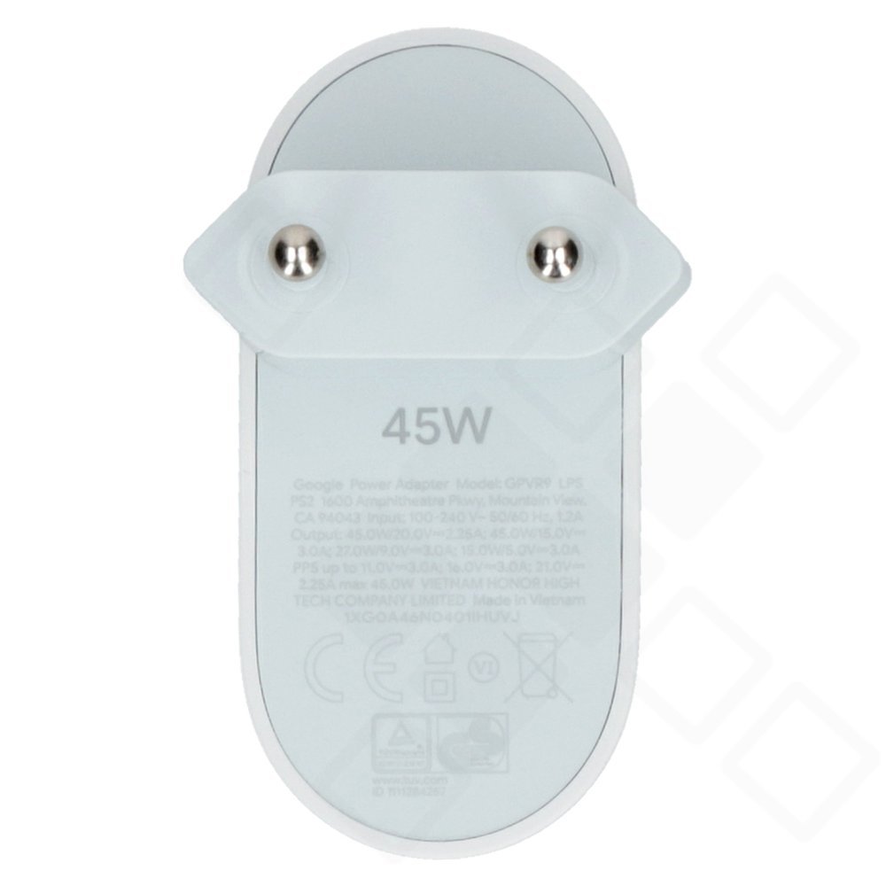 Google USB-C 45W Schnellladegerät Netzteil für Pixel & USB-C Geräte – Weiß