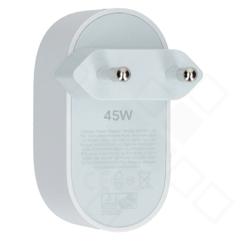 Google USB-C 45W Schnellladegerät Netzteil für Pixel & USB-C Geräte – Weiß