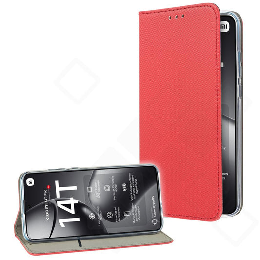 Bookcase Magnetic für Xiaomi 14T Pro – PU Leder Hülle mit Kartenfach