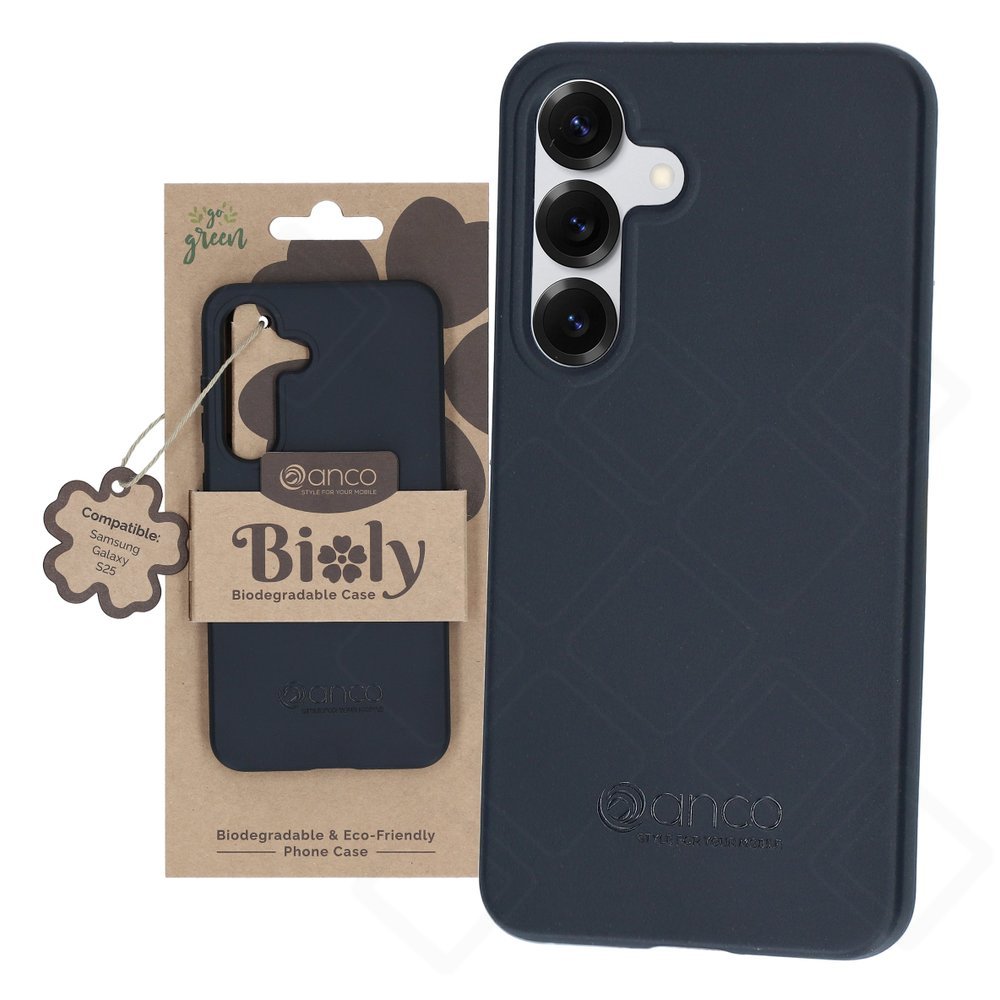Samsung Galaxy S25 Bio Hülle Schwarz – anco Bioly Case