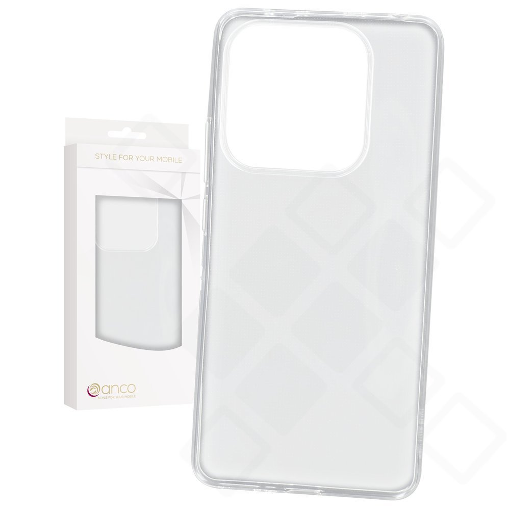 anco Super Slim Case – Ultra-schlankes (1,5 mm) transparentes TPU-Schutzcover mit Kamera-Erhöhung für Xiaomi Redmi Note 14 5G – Transparent