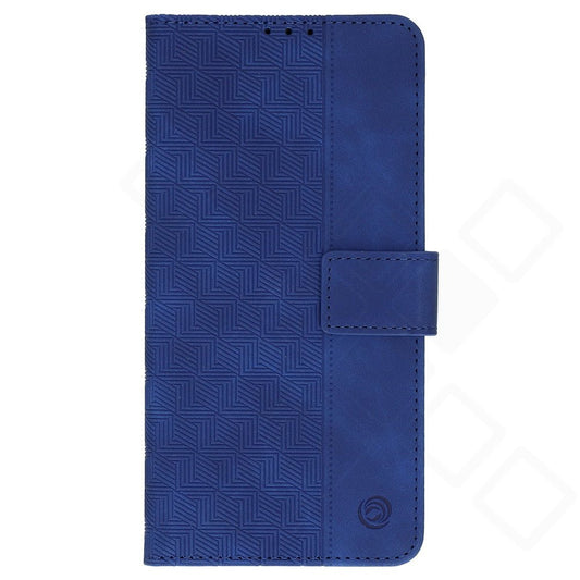 anco Bookcase Geometric für Samsung Galaxy A56 5G – PU Leder Hülle mit Kartenfach Blau