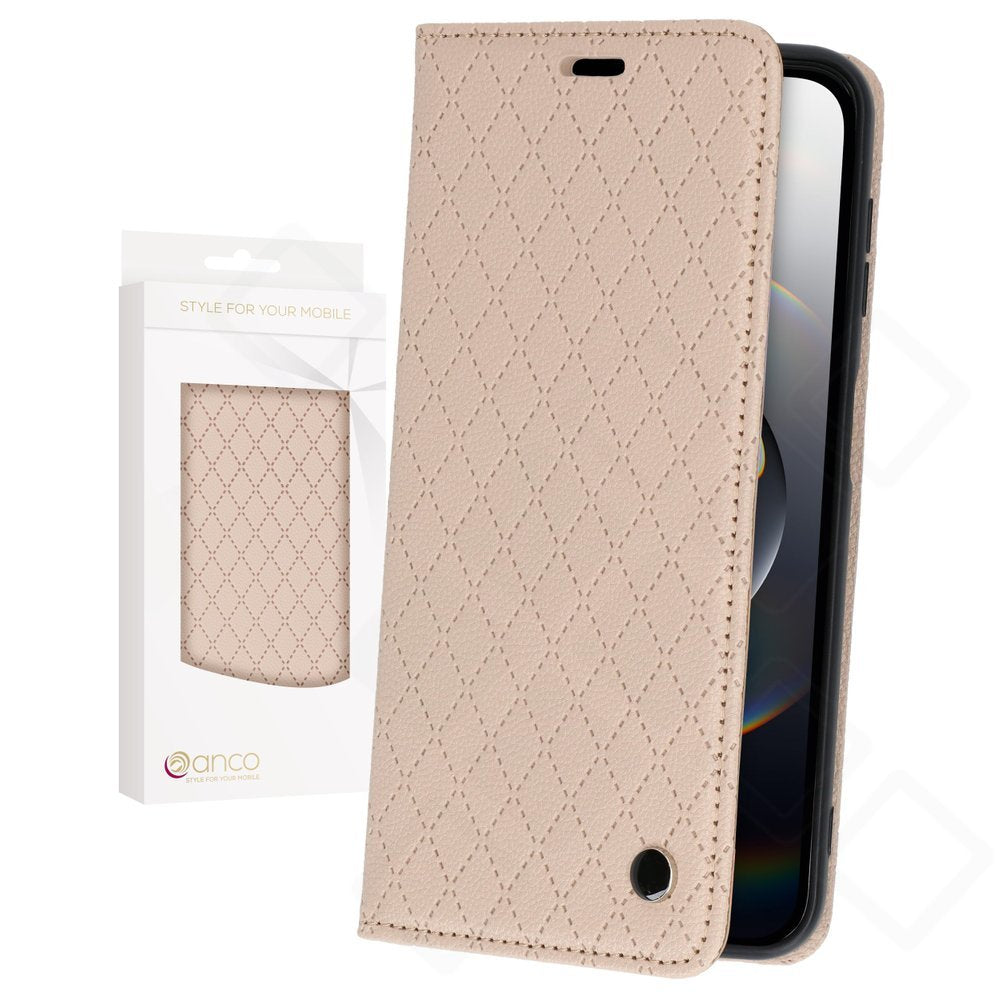anco Magnetic Bookcase Hülle für Apple iPhone 16e / 17e – PU Leder Case mit Kartenfach