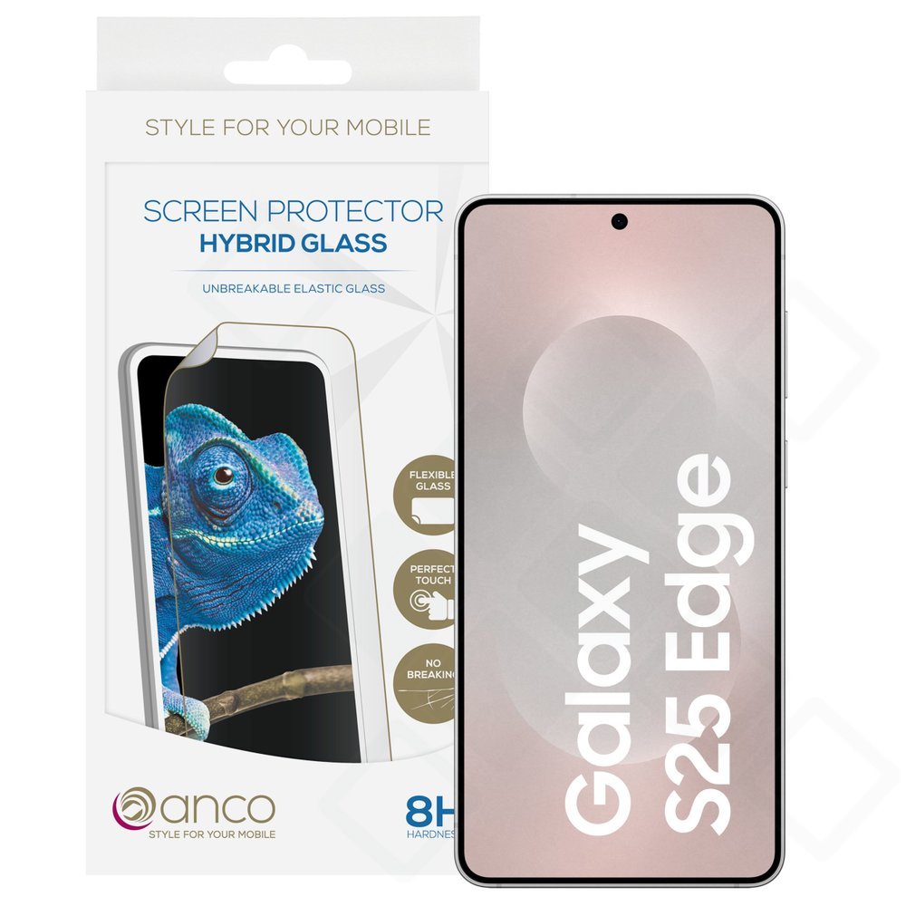 anco Hybrid Glass für Samsung Galaxy S25 Edge – Flexibler Displayschutz 0,19 mm