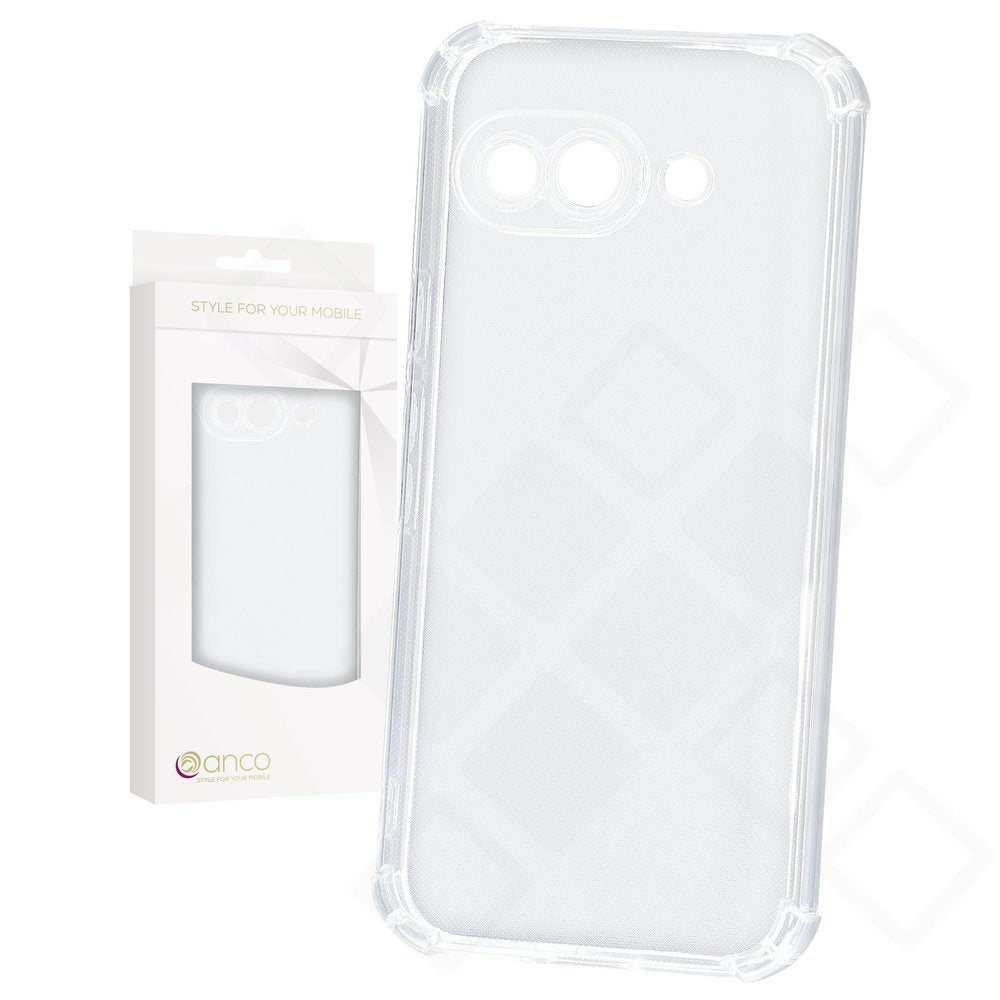 anco Protect Case für Google Pixel 9a – Transparente TPU Hülle mit verstärkten Kanten