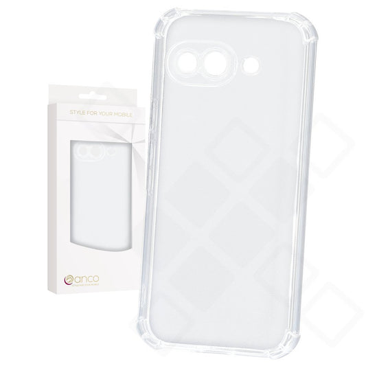 anco Protect Case für Google Pixel 9a – Transparente TPU Hülle mit verstärkten Kanten