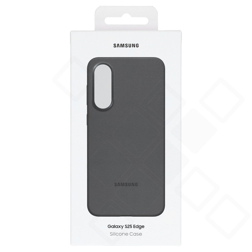 Original Samsung Silicone Cover – Weiche Silikon-Schutzhülle für Rahmen & Rückseite für Samsung Galaxy S25 Edge (S937B) – Black