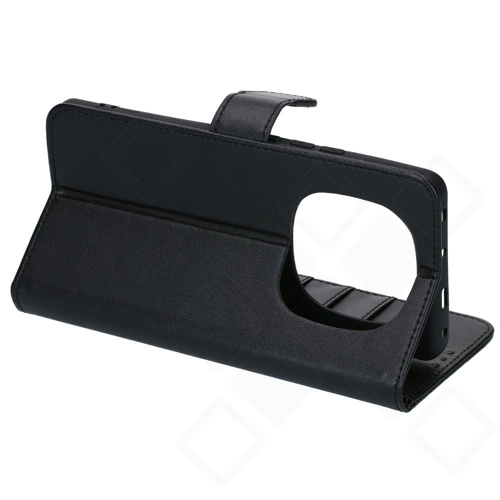 anco Basic Bookcase für Xiaomi Redmi Note 14 Pro / 14 Pro+ 5G – PU Leder Hülle mit Kartenfach – Schwarz