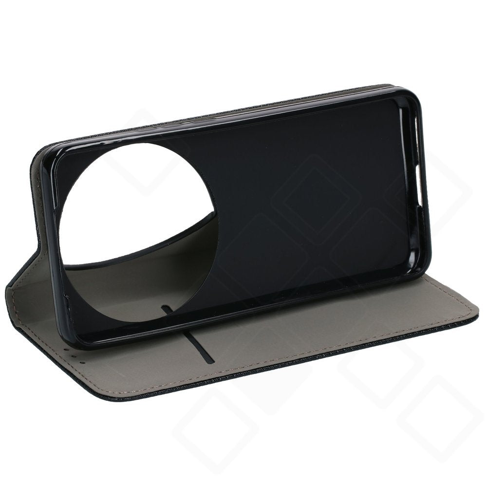 anco Bookcase Basic Magnetic für Xiaomi 15 Ultra – PU Leder Hülle mit Kartenfach Schwarz