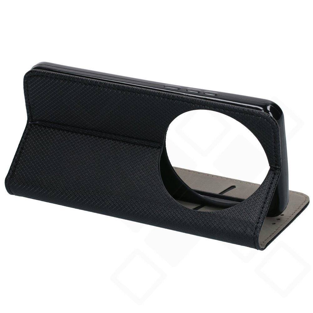 anco Bookcase Basic Magnetic für Xiaomi 15 Ultra – PU Leder Hülle mit Kartenfach Schwarz