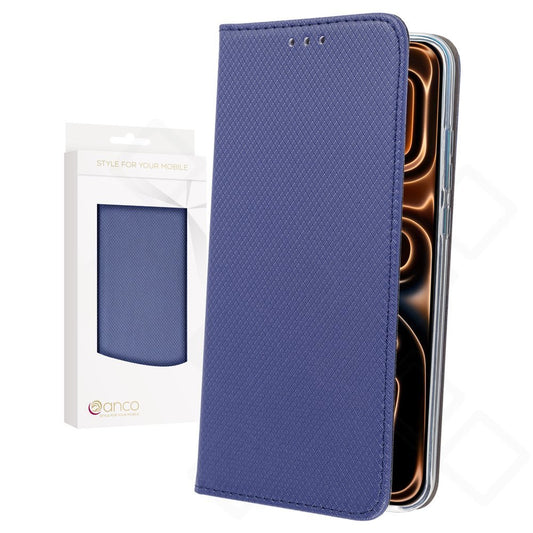 iPhone 17 Pro Bookcase Hülle – anco Basic Magnetic PU Leder mit Kartenfach