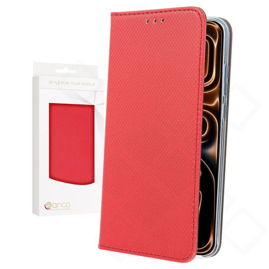 iPhone 17 Pro Bookcase Hülle – anco Basic Magnetic PU Leder mit Kartenfach