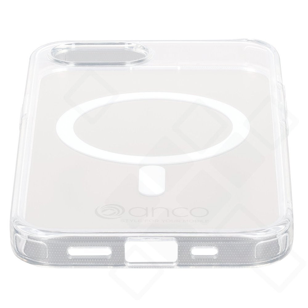 anco Magnetic Case – MagSafe-kompatibles Schlankes Crystal-Backcover (PC+TPU) mit verstärkten Stoßkanten für Apple iPhone 16e & iPhone 17e – Crystal