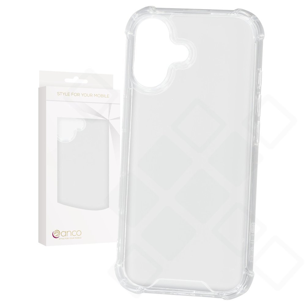anco Protect Case – Transparente 1,5 mm TPU-Schutzhülle mit stoßdämpfenden verstärkten Kanten & Verfärbungsschutz für Apple iPhone 17 – Transparent
